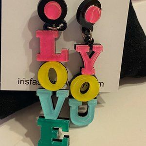 Iris Jewelry Valentine's Day Earrings